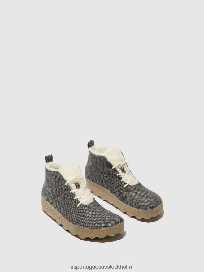 se Asportuguesas kvinnor tårta med snörning av stövlar antracit ZHFB8F159 stövlar
