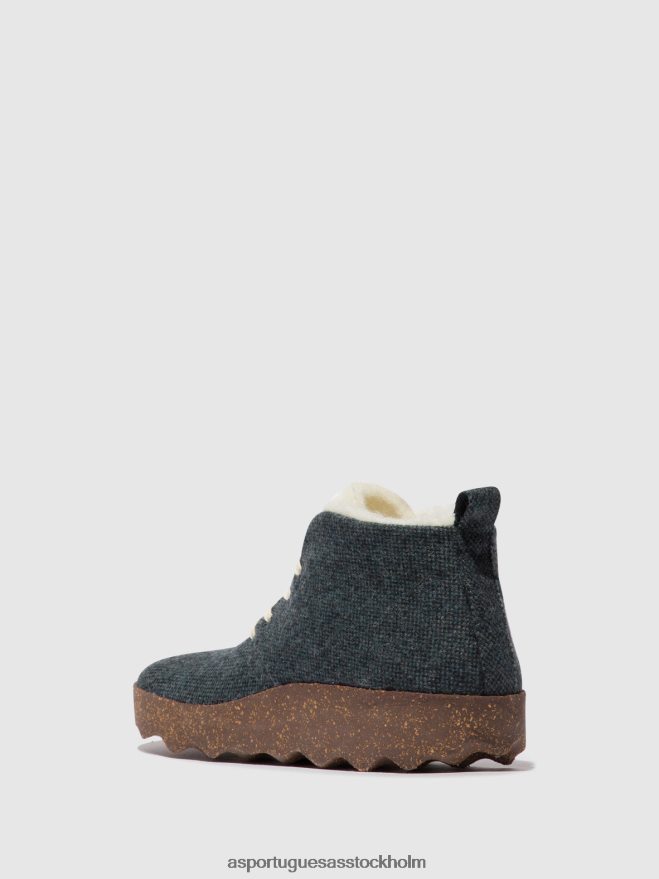 se Asportuguesas kvinnor tårta med snörning av stövlar blå ZHFB8F167 stövlar