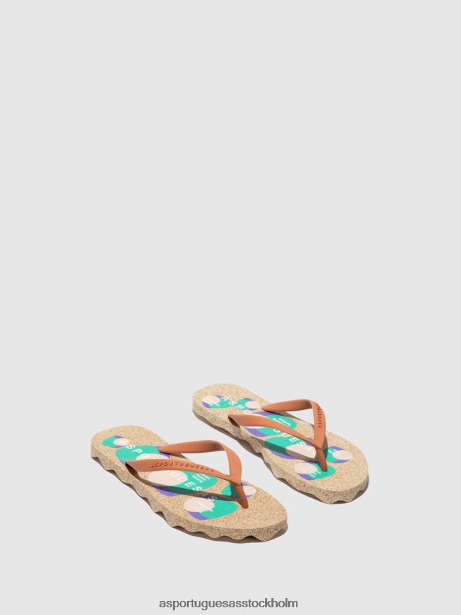 se Asportuguesas kvinnor strand flip-flops ekar brunt gummiband ZHFB8F2 Flip flops