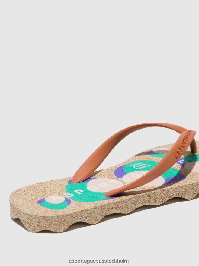 se Asportuguesas kvinnor strand flip-flops ekar brunt gummiband ZHFB8F2 Flip flops