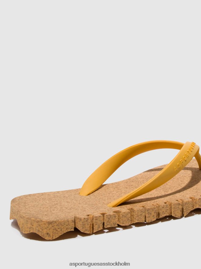 se Asportuguesas kvinnor strand flipflops ojämn gul & gul rem ZHFB8F1 Flip flops