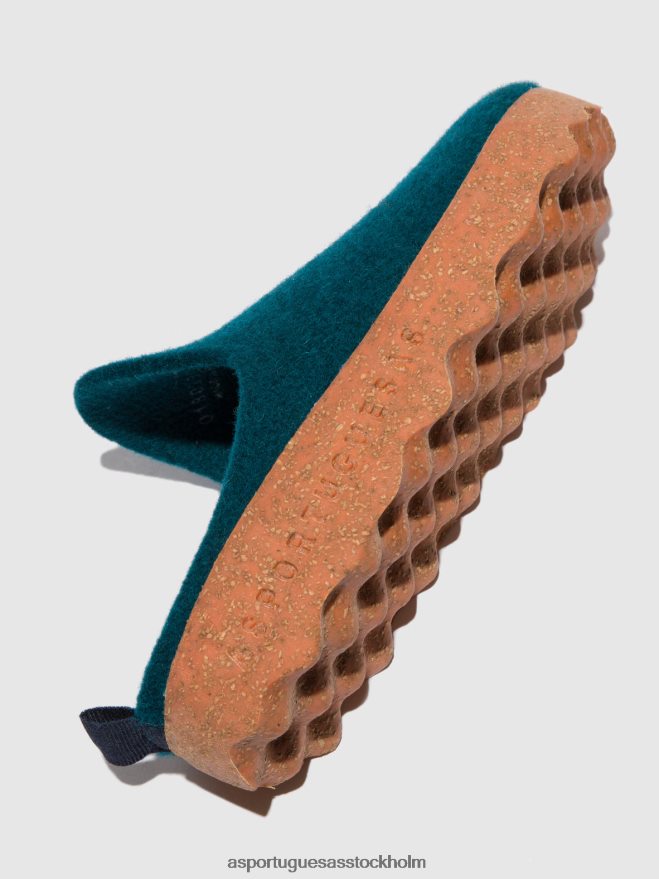 se Asportuguesas kvinnor runda tåmulor kommer påfågelsblå ZHFB8F132 mulor