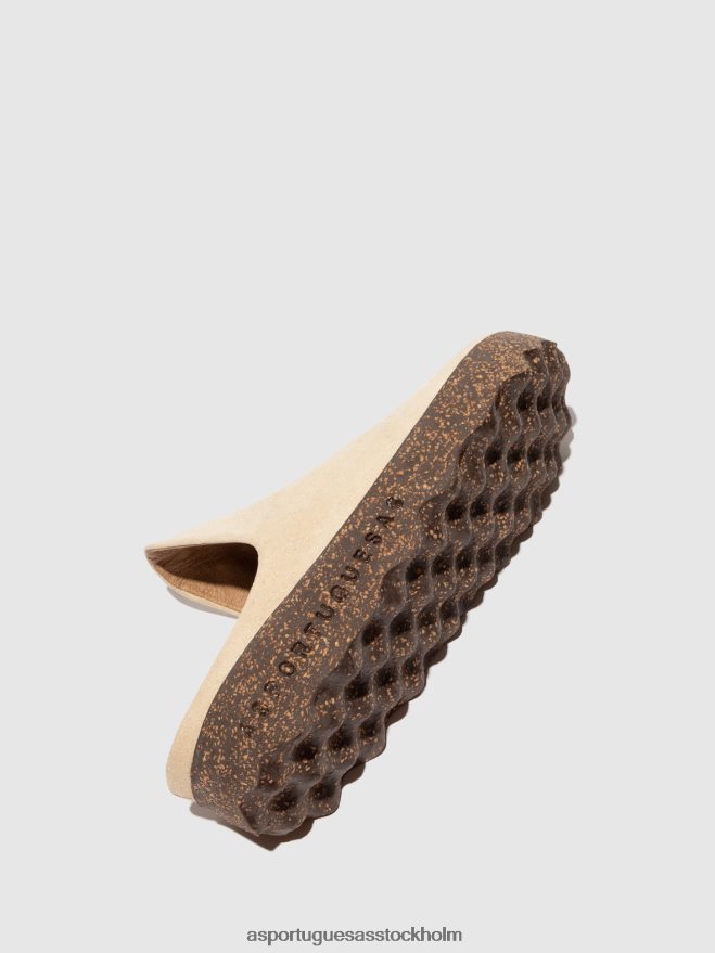 se Asportuguesas kvinnor slip-on mullera beige (mocka) ZHFB8F146 mulor