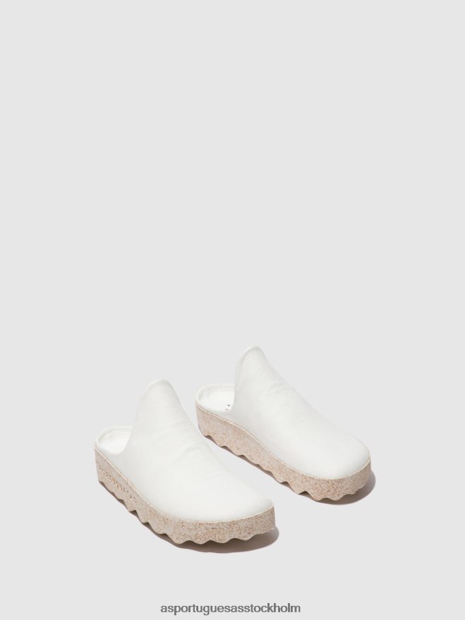 se Asportuguesas kvinnor slip-on mullera vit ZHFB8F137 mulor