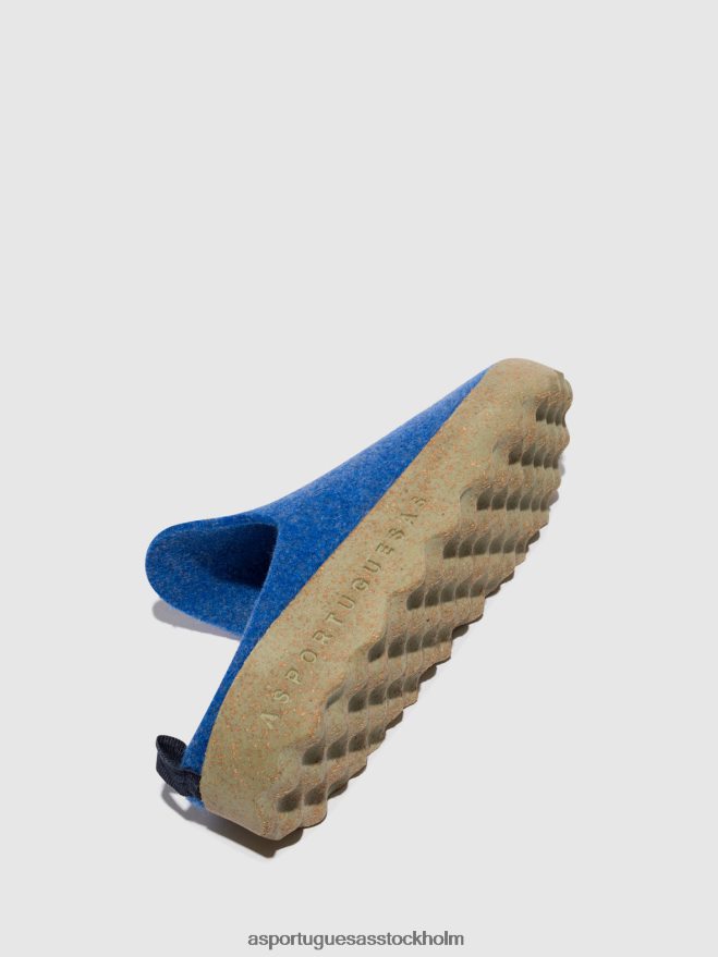 se Asportuguesas kvinnor slip-on mulor kommer blå ZHFB8F145 mulor