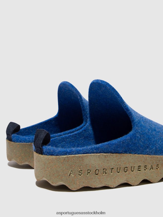 se Asportuguesas kvinnor slip-on mulor kommer blå ZHFB8F145 mulor