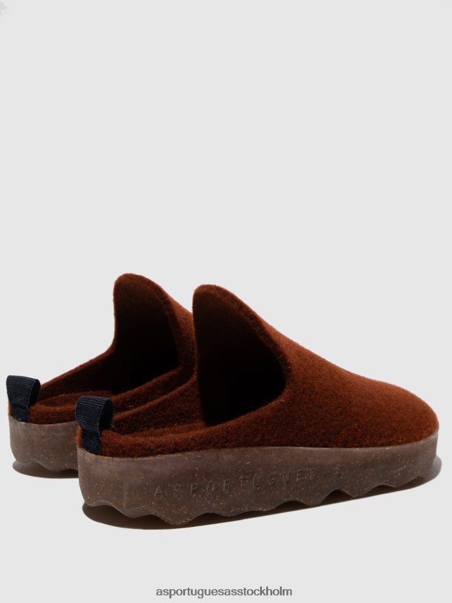 se Asportuguesas kvinnor slip-on mulor kommer brun ZHFB8F143 mulor