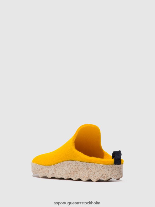 se Asportuguesas kvinnor slip-on mulor kommer gul ZHFB8F141 mulor