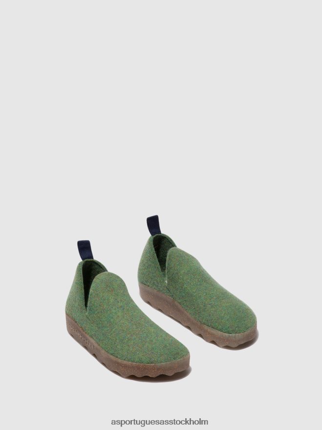 se Asportuguesas kvinnor rund tå skor stad grön ZHFB8F89 skor