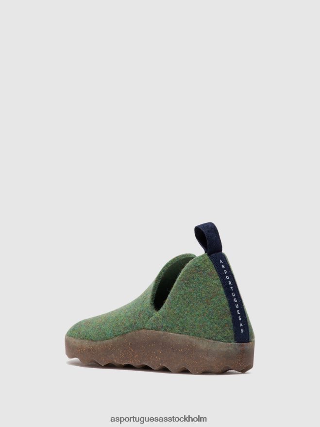 se Asportuguesas kvinnor rund tå skor stad grön ZHFB8F89 skor