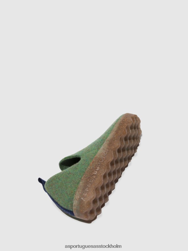 se Asportuguesas kvinnor rund tå skor stad grön ZHFB8F89 skor