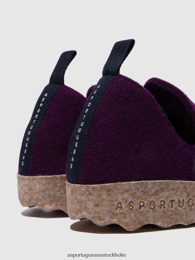 se Asportuguesas kvinnor rund tå skor stad mörklila ZHFB8F49 skor