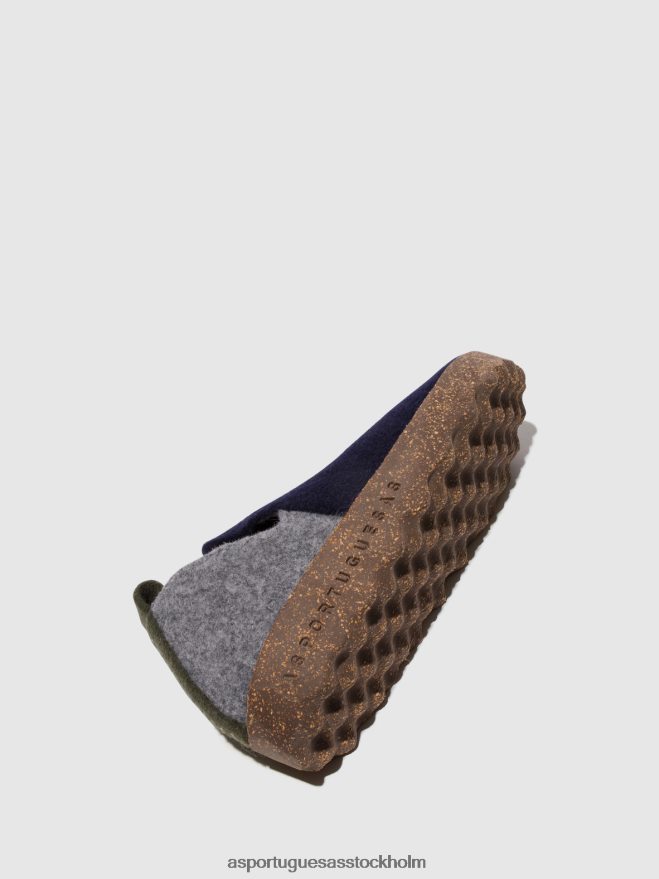 se Asportuguesas kvinnor rund tå skor stad marin/betong ZHFB8F98 skor