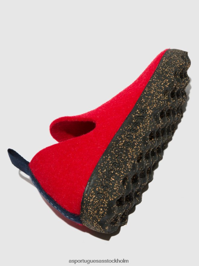se Asportuguesas kvinnor rund tå skor stad röd ZHFB8F55 skor