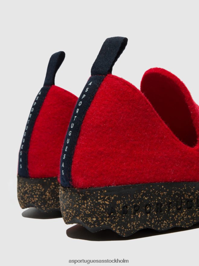 se Asportuguesas kvinnor rund tå skor stad röd ZHFB8F55 skor