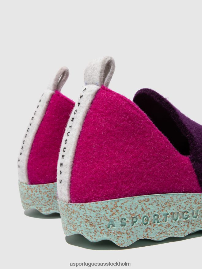 se Asportuguesas kvinnor rund tå skor stad rosa lila ZHFB8F50 skor