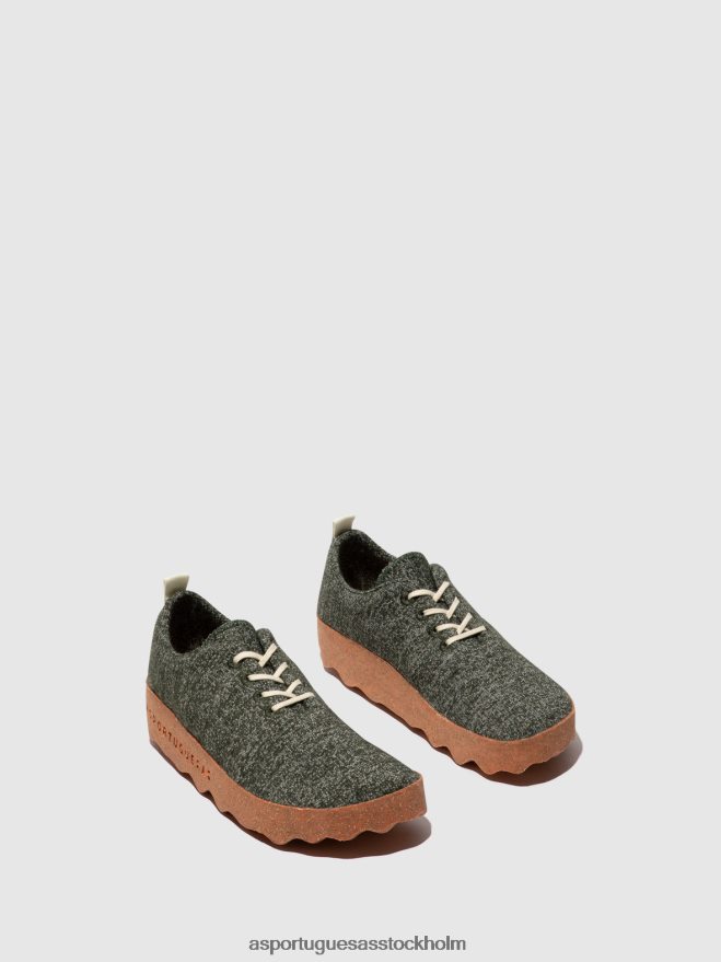 se Asportuguesas kvinnor slip-on skor läger grön merino ZHFB8F120 skor