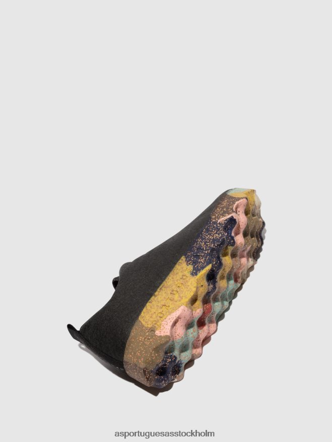 se Asportuguesas kvinnor slip-on skor läger kol pinatex & flerfärgad sula ZHFB8F40 skor