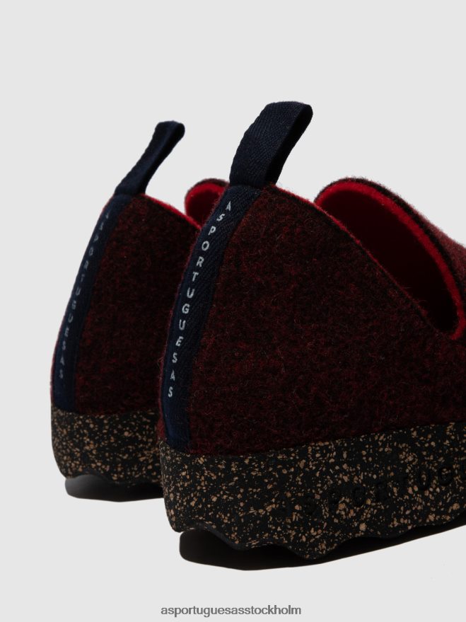 se Asportuguesas kvinnor slip-on skor stad merlot ZHFB8F42 skor