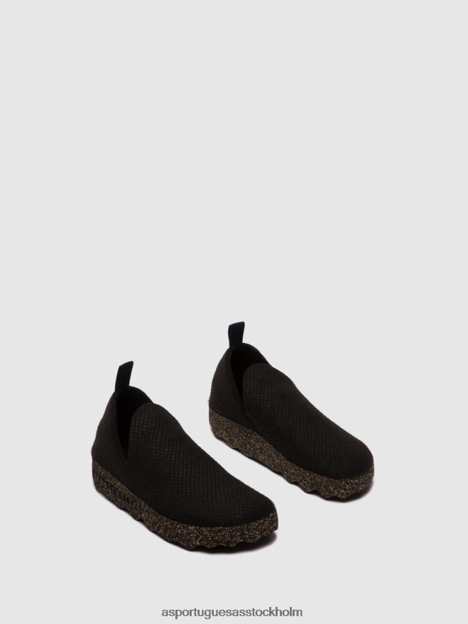 se Asportuguesas kvinnor slip-on skor stad svart ZHFB8F47 skor