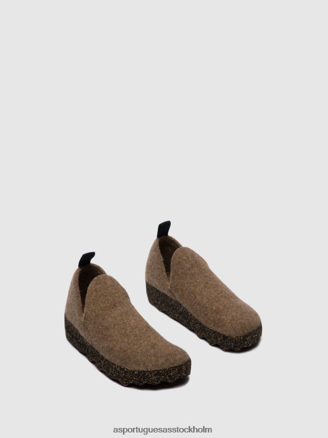 se Asportuguesas kvinnor slip-on skor stad taupe ZHFB8F41 skor