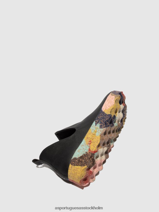 se Asportuguesas kvinnor slip-on tränare stad svart & flerfärgad sula ZHFB8F64 utbildare