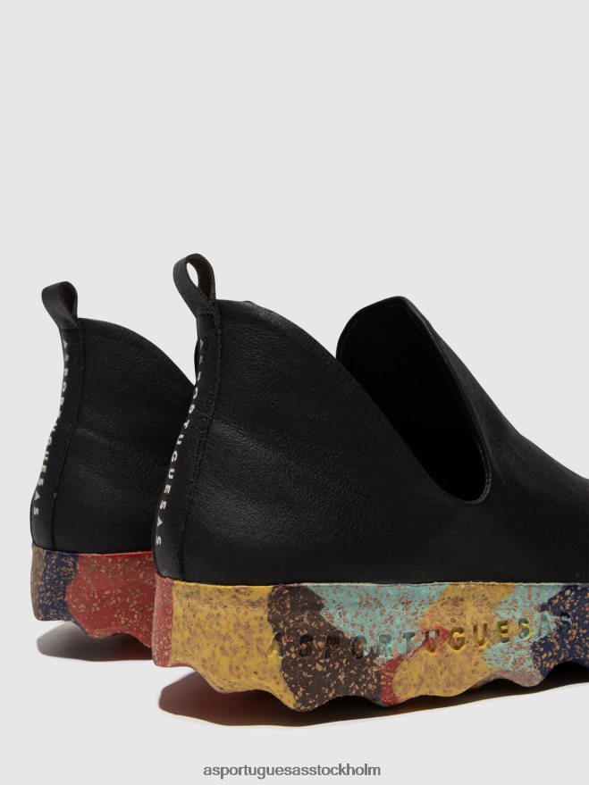 se Asportuguesas kvinnor slip-on tränare stad svart & flerfärgad sula ZHFB8F64 utbildare