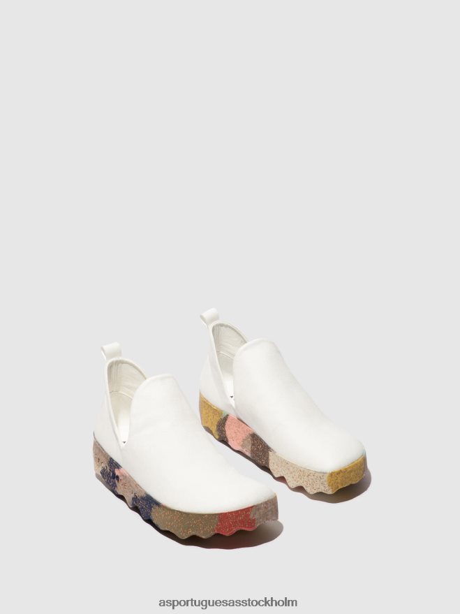 se Asportuguesas kvinnor slip-on tränare stad vit & flerfärgad sula ZHFB8F94 utbildare