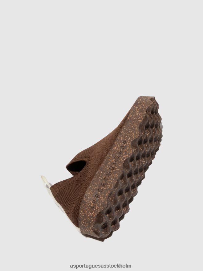 se Asportuguesas kvinnor slip-on tränare vård brun ZHFB8F18 utbildare