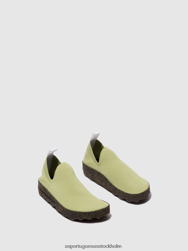 se Asportuguesas kvinnor slip-on tränare vård kaki ZHFB8F20 utbildare