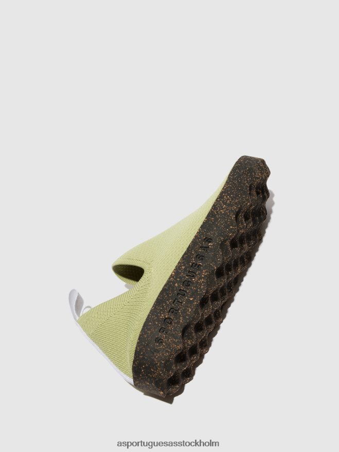 se Asportuguesas kvinnor slip-on tränare vård kaki ZHFB8F20 utbildare