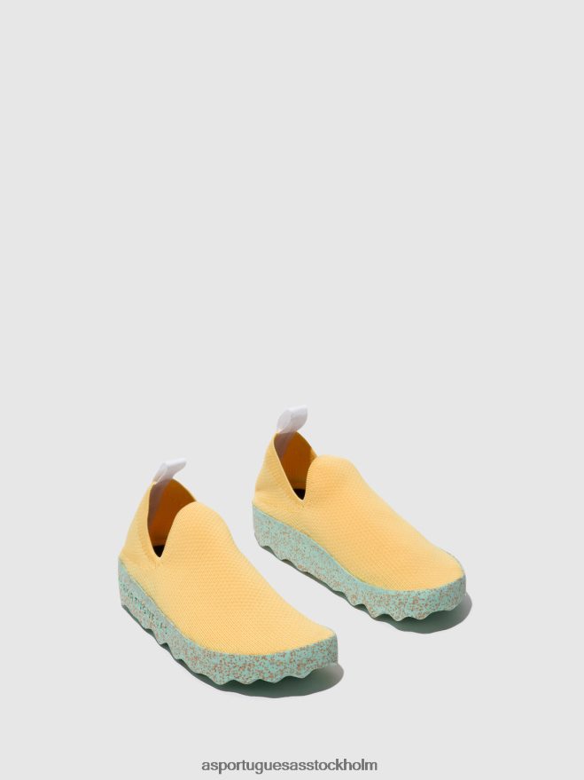 se Asportuguesas kvinnor slip-on tränare vård r. gul ZHFB8F14 utbildare