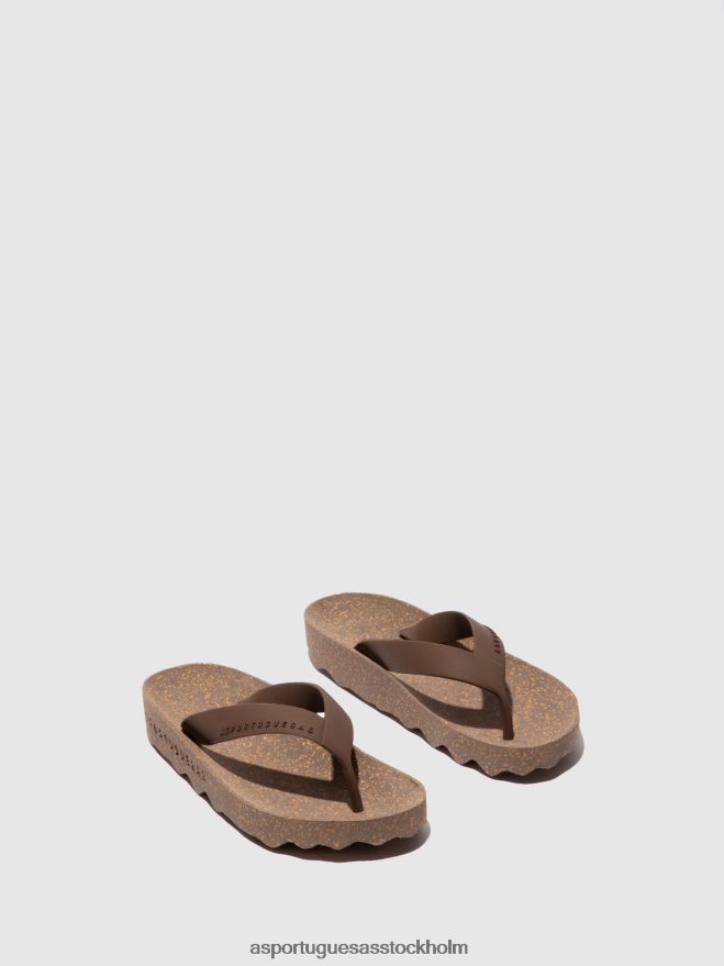 se Asportuguesas män casual flipflops-känsla brunt gummiband ZHFB8F177 Flip flops