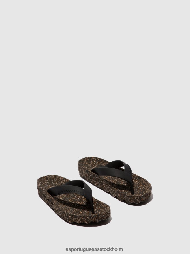 se Asportuguesas män casual flipflops-känsla svart gummirem ZHFB8F173 Flip flops