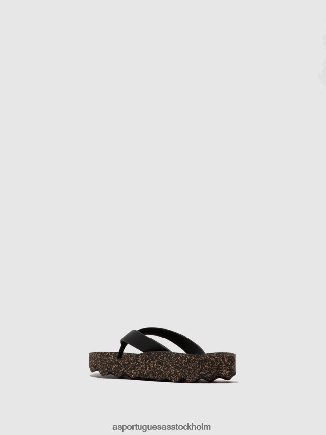 se Asportuguesas män casual flipflops-känsla svart gummirem ZHFB8F173 Flip flops