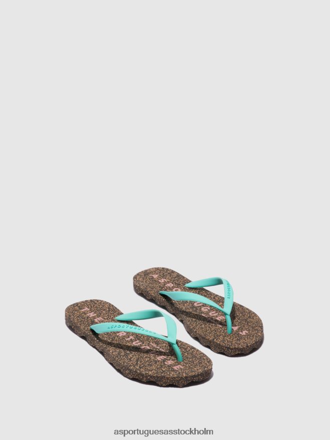 se Asportuguesas män strand flip-flops bas grönt gummiband ZHFB8F182 Flip flops