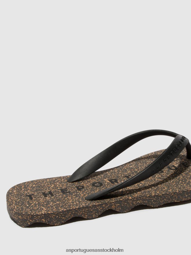 se Asportuguesas män strand flip-flops bas svart & svart rem ZHFB8F169 Flip flops