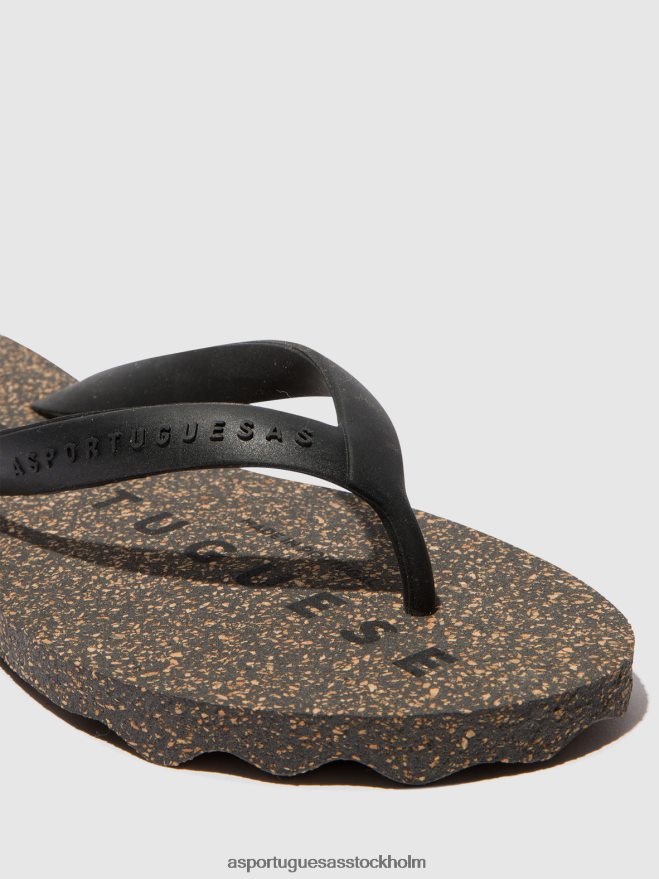 se Asportuguesas män strand flip-flops bas svart & svart rem ZHFB8F169 Flip flops