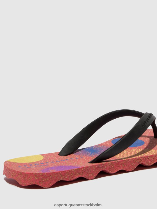 se Asportuguesas män strand flip-flops koraller röd & svart rem ZHFB8F179 Flip flops