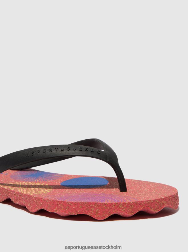 se Asportuguesas män strand flip-flops koraller röd & svart rem ZHFB8F179 Flip flops