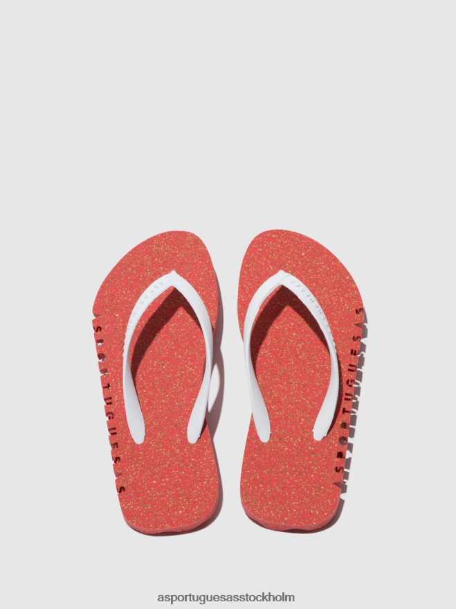 se Asportuguesas män strand flipflops ojämn röd & vit rem ZHFB8F183 Flip flops