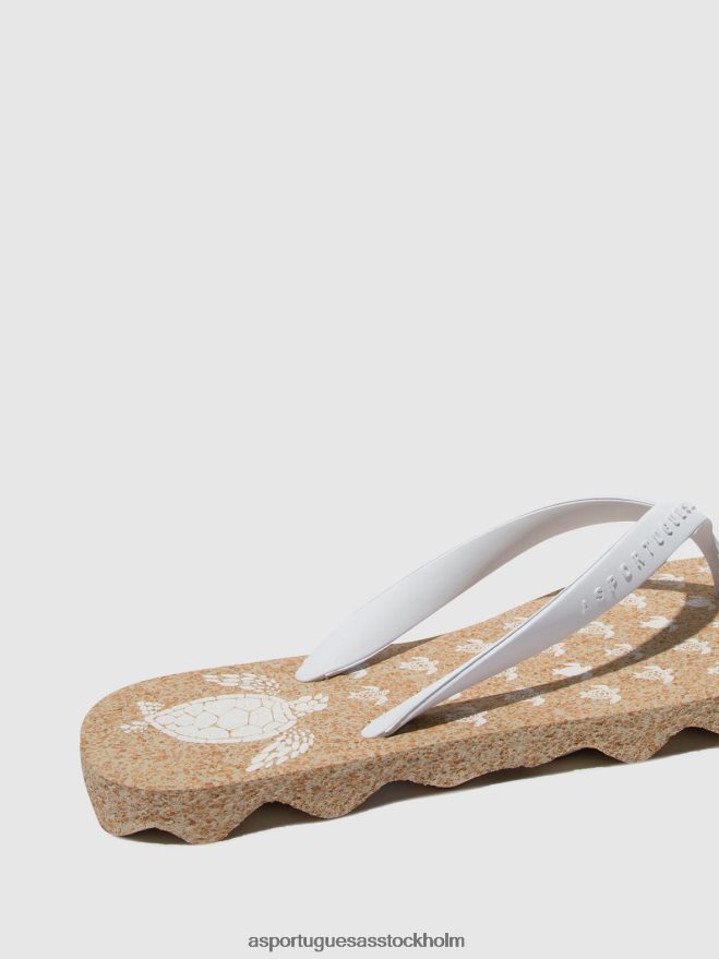 se Asportuguesas män strand flipflops sköldpadda naturligt och vitt band ZHFB8F185 Flip flops