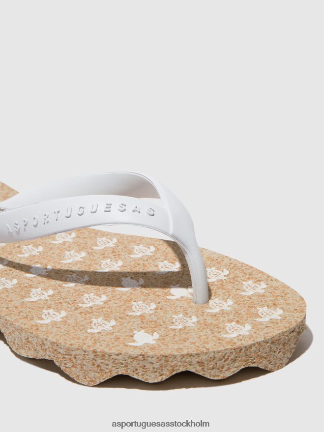 se Asportuguesas män strand flipflops sköldpadda naturligt och vitt band ZHFB8F185 Flip flops