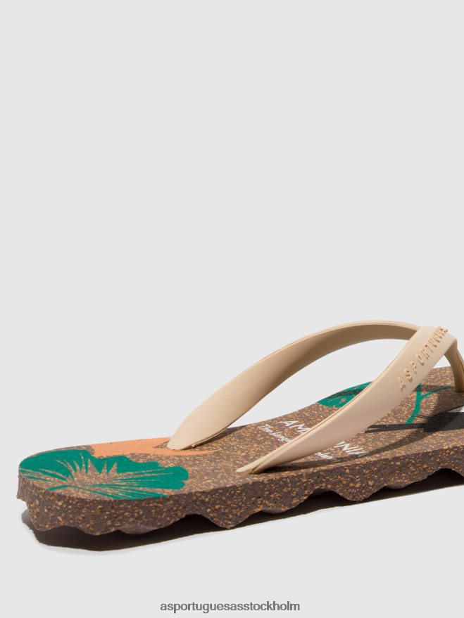 se Asportuguesas män strandflipflops amazonia brun & gräddrem ZHFB8F186 Flip flops